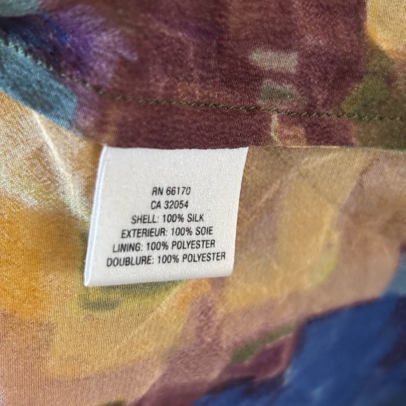 Anthropologie Maeve abstract painterly silk dress - Picture 7 of 7